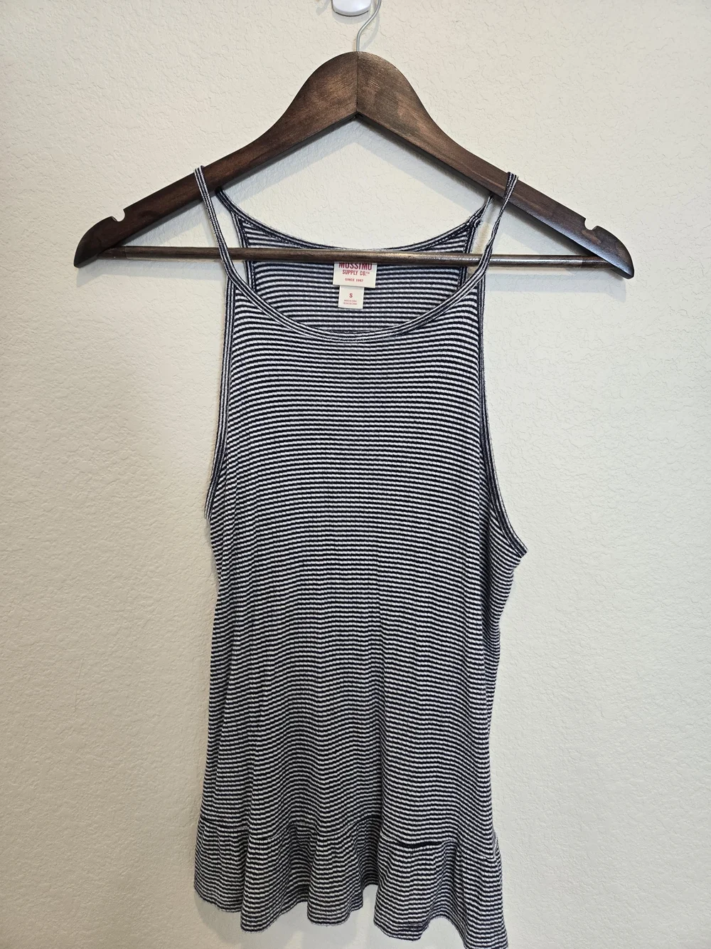 Mossimo Striped Racerback Tank - Navy & White - Picture 2 of 4